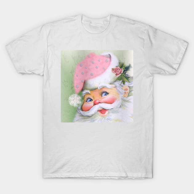 retro vintage pink santa claus T-Shirt by Fanu2612